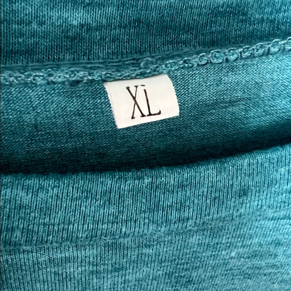 What a Wonderful World Teal Graphic Long Sleeve Shirt - Picture 6 of 7